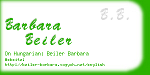 barbara beiler business card